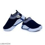 Stylish textured navy blue canvas casual shoes for kids, durable and breathable with cushioned sole, slip-on design, easy to wash, and suitable for daily use or parties in sizes 18-21 Months - 4.5-5 Years