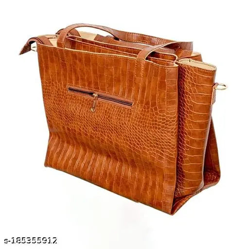 Brown leather backpack with adjustable straps and multiple pockets