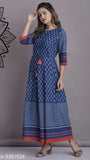 Three-quarter sleeve women's ethnic motif printed cotton kurti, single print combo, India origin