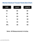 High waist bootcut cotton lycra pants for women, available in multiple sizes and colors. Combo of 2 offers versatility for various occasions