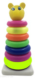 Multicolor fabric net JMV 7-ring stacking toy for newborns, promoting color recognition and visual development