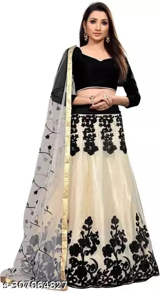 Taffeta silk kids' lehenga choli with semi-stitched embroidery work, available in various colors, Indian origin