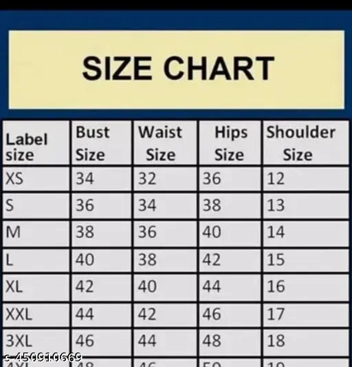 Black and white size chart for winter clothing, showing different styles of jackets and coats with bust measurement sizes from 32 to 46