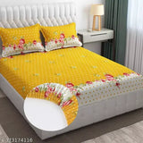 Glace cotton floral double bedsheet with 2 pillow covers by NIMRAT ENTERPRISES, ideal for adult bedrooms