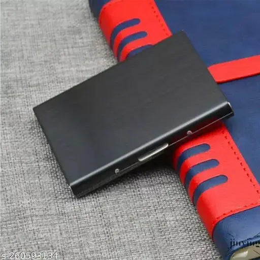 Solid metal wallet with 6 slots, slim design for men & women, fits perfectly in pockets or bags, ideal gift for special occasions
