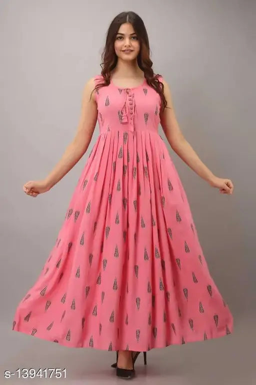Pink Deminer anarkali kurta with embellishments and embroidery