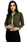 Multicolor cotton blend women's jacket combo, solid pattern, long sleeves, sizes S-XL from India