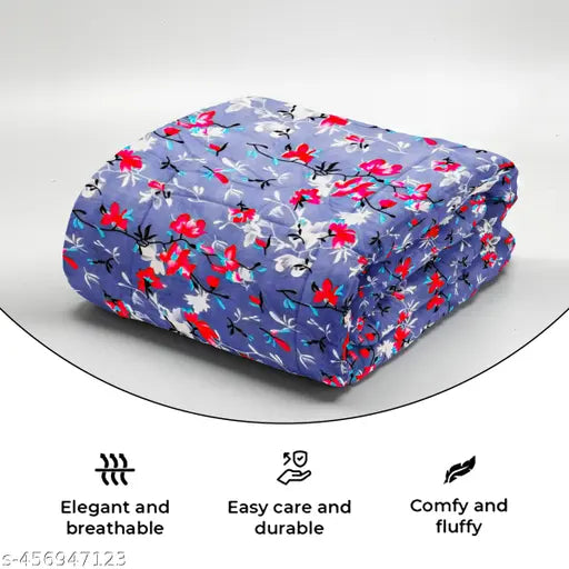 260 GSM Microfiber Reversible AC Comforter/Blanket for Winter/Quilt/Duvets for Double Bed,Single Size Bed Cotton Coloured Dulai / Rajai