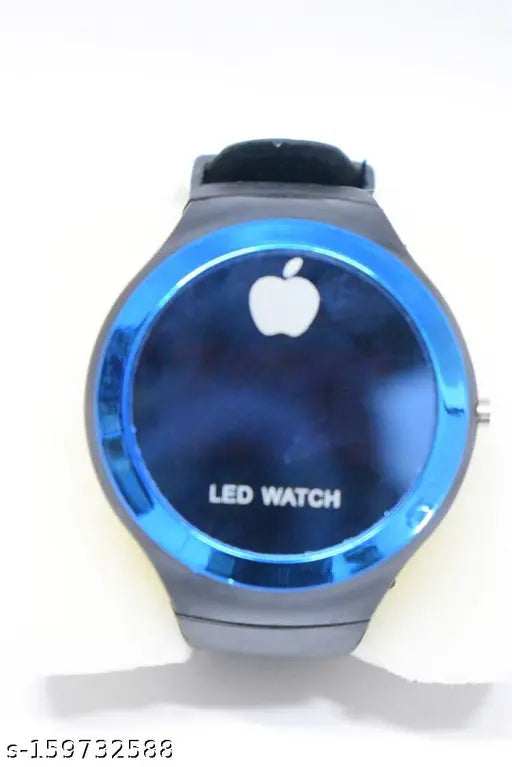Apple branded kids unisex watch with blue face and black band