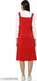 Cotton Lycra blend dungaree skirt & top for women's jumpsuits, solid pattern with striped top, perfect for casual outings or get-togethers