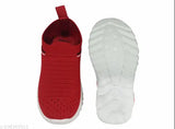 Red textured slip-on casual shoes for kids aged 1 to 5 years, made in India
