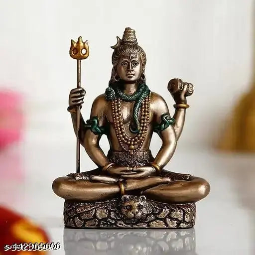 Resin Lord Shiva statue, 7cm x 3.5cm x 8cm, ideal for home office or altar decor and gifting