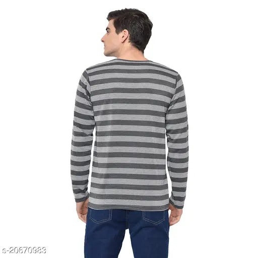 Multicolor cotton blend long-sleeve men's t-shirt pack 2, colorblocked design, size S to XL from Vimal Jonney India