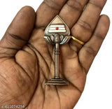 Brown double-sided Lord Murugan metal automobile showpiece (7cm height) for dashboards, study tables, or pooja rooms