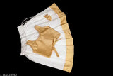 White sleeveless Parkar Polka Lehenga Choli, blend of cotton & cotton silk for traditional Indian babywear