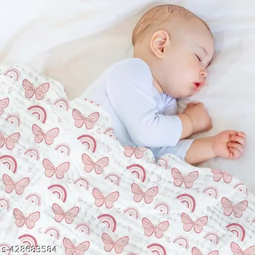 Cotton Baby Muslin Swaddlers - Pack of 3 for AC Room, self-designed breathable swaddling blankets in 100x100 inch size from India