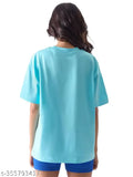 Oversized women's long printed t-shirt baggy style