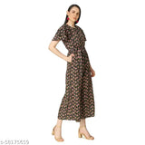 Striped crepe long-sleeved floral jumpsuit, elegant vintage-inspired Indian fashion