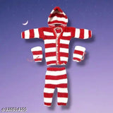 Wool striped newborn baby suit, 0-3 months winter wear from India