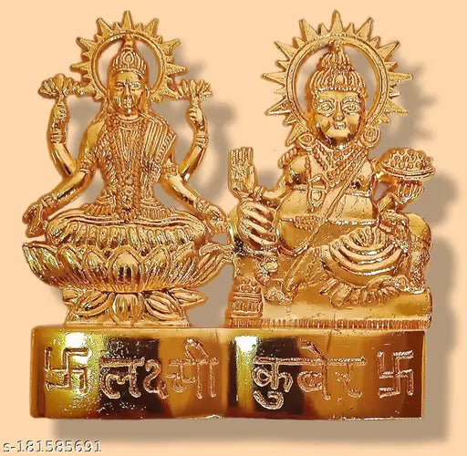 Metal Laxmi Kuber Ji Diwali Special idols & figurines, intricate Indian god idol for festive decor