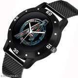Black cotton baseball cap combo with avenger dial watch and king bracelet for men, self-designed sporty classic Ediko set