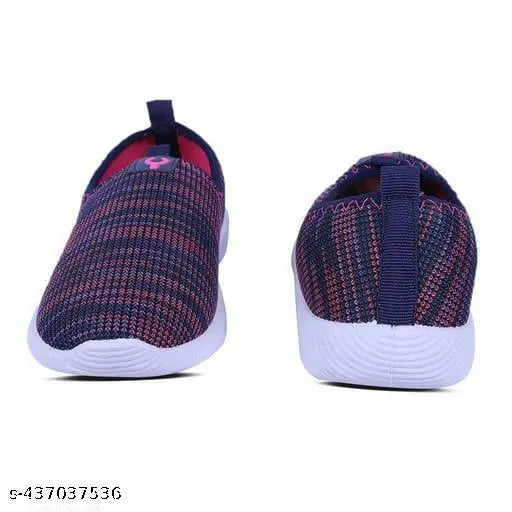 Women's SupEX Bellies Flats, Black and Pink Color Block Pattern, Ribbed Texture, Rubber Sole, Velcro Closure