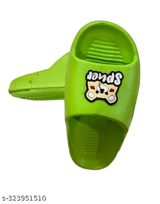 Cartoon character EVA rubber slippers for kids indoor bathroom use, assorted sizes from 4.5-9 years
