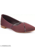 Stylish striped PU bellies (ballerinas) for women - daily use sizes: IND-3 to IND-8. Made in India