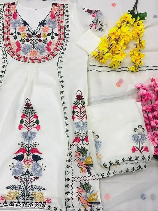 Refined rayon kurtis with three-quarter sleeves and printed combo, Indian women's fashion on display