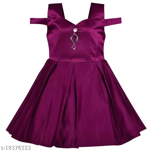 Silver cotton solid-color baby girl's party wear dress, ideal for 3-6 months - India