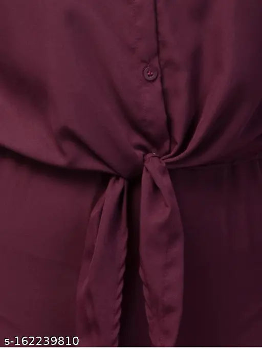 Stylish georgette sleeveless jumpsuit for women & girls, solid color, accentuates any body type