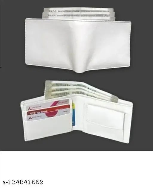 Fancy trendy canvas & leather men's wallet, solid net design, 2 compartments, free size (11cm x 9cm) - luxury accessories for organization and style