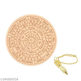 Acrylic Vastu Star Pendulum Board, Indian-made metaphysical tool for divination and entertainment, featuring brass pendulum, astrology patterns, 6" diameter
