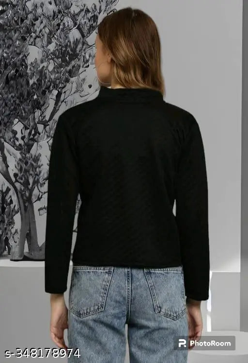 Black SAS Fashion blouse, Indian-made women's top with sizes S to XXL, perfect for formal events