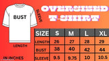 Black cotton oversized print t-shirt for women