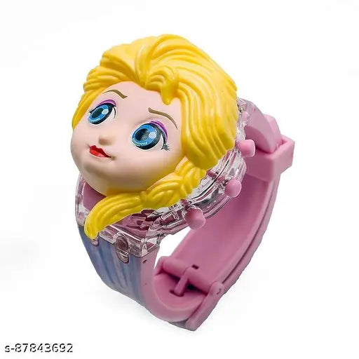 Blue Eyes Frozen kids watch in pink box with music pack and pink strap