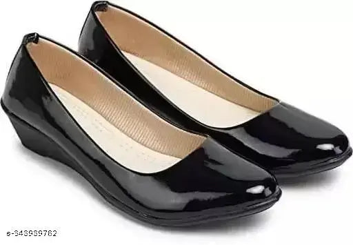 Synthetic leather, comfortable ethnic sandal for women and girls in solid pattern, vegan wedge heel pumps with bow detail, perfect casual footwear from New Latest Collection, Made in India