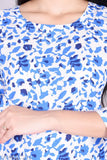 Cotton blend printed kurta with pallazo set, three-quarter sleeves, Indian women's traditional fashion attire
