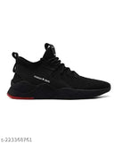Black and red Bersache casual sneakers for kids with a walking shoe design, pack of 2