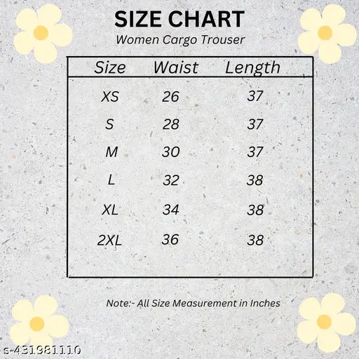 Women's cargo pants combo set in two sizes, waist 26 - 38 inches