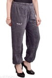 Grey velvet women's harem pants