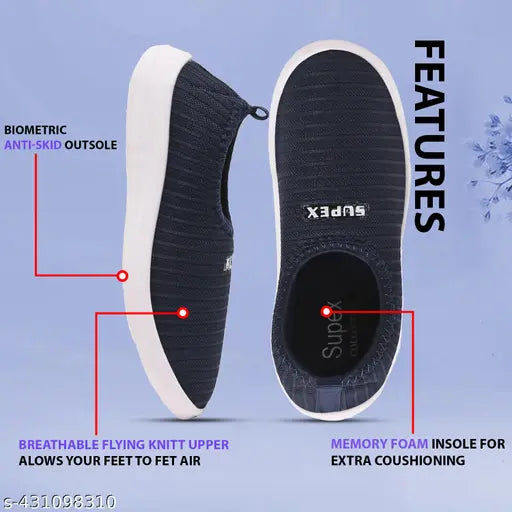 Mesh striped women's bellies sandals for party, comfortable and stylish Supex footwear