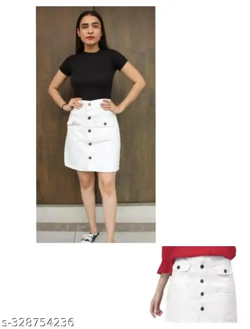 Denim skirt for girls and teens, trendy, supreme quality, size 26-30, clean look