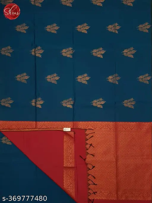 Rich vichitra silk saree with all-over pallu jacquard work, free size, 5.5m length