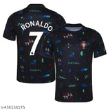 Portugal football jersey men's polyester, short sleeves, printed net design, pre-match style. XS (17in chest, 35in length). Made in India