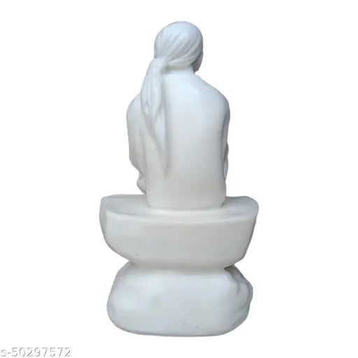 Marble Shirdi Saibaba Idol, 8cm x 16cm x 6cm, home and office decor