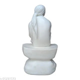 Marble Shirdi Saibaba Idol, 8cm x 16cm x 6cm, home and office decor