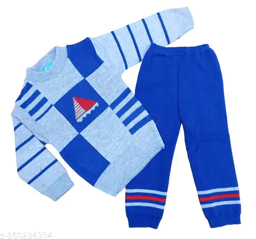 Multicolored children's woolen sweaters (18-24M, 2-3Y), soft, colorblocked design, Indian origin