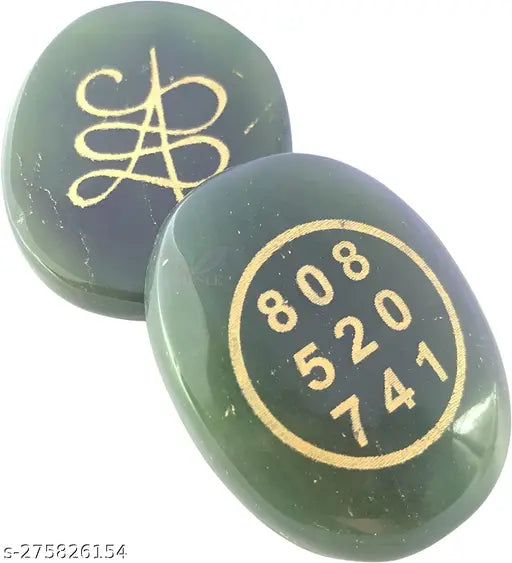 Green Jade Zibu Symbol coin, attracting wealth, luck, prosperity & healing, natural gemstone for Reiki, Feng Shui showpiece, India origin