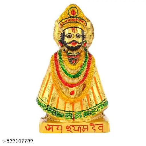 Shyam Ji metal idol, vibrant khatu color, for home decor. 16cm height